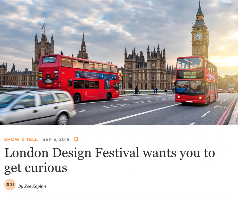 London Design Festival wants you to get Curious....